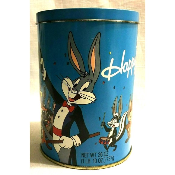 Brachs Happy Birthday Bugs Bunny Looney Tunes 50th Anniversary Tin 1989 Vintage - Picture 1 of 12
